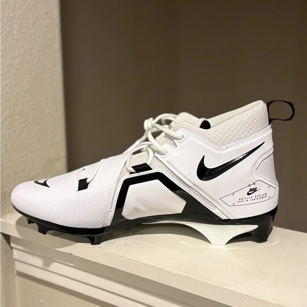 NEW Nike Alpha Menace Pro 3 White Black CT6649-100 Men's Size 15 Fast Shipping - Picture 3 of 10